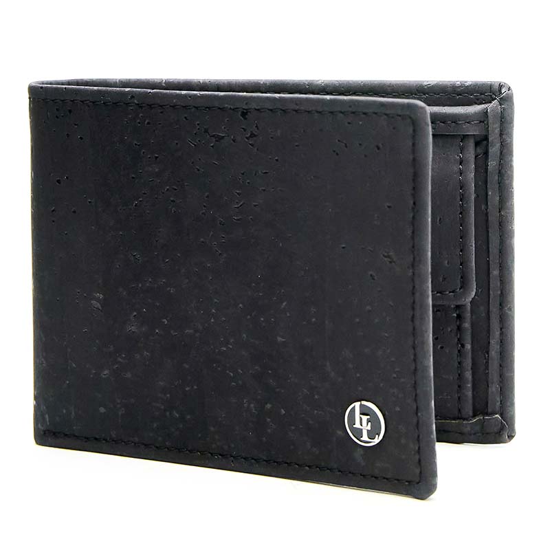 Sleek Wallet - Flache Geldbörse aus veganem Korkleder mit RFID-Schutz
