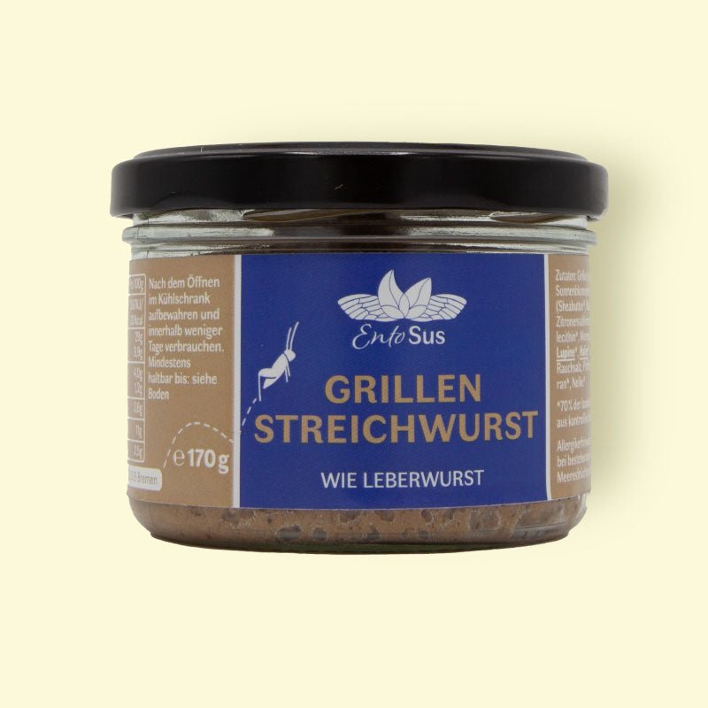Grillenstreichwurst - dein Brotaufstrich im Leberwurst-Stil - shopstartups.de | Startup Produkte