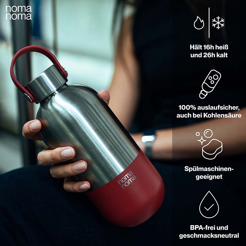 Insulated Bottle - grenadine red - shopstartups.de | Startup Produkte