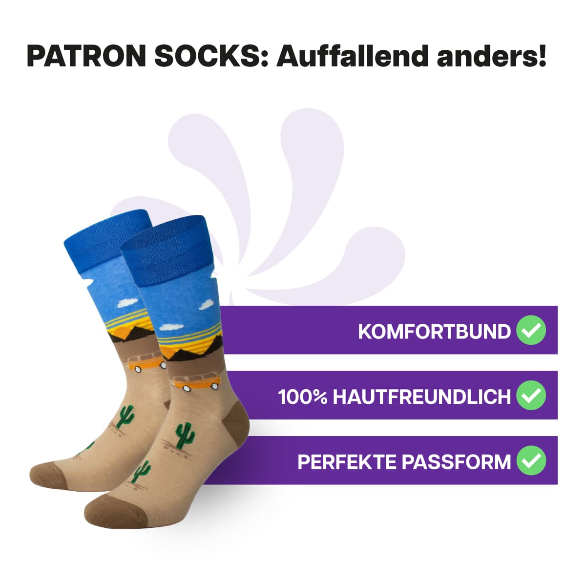 Nachhaltige Crazy Bulli Socken - shopstartups.de | Startup Produkte
