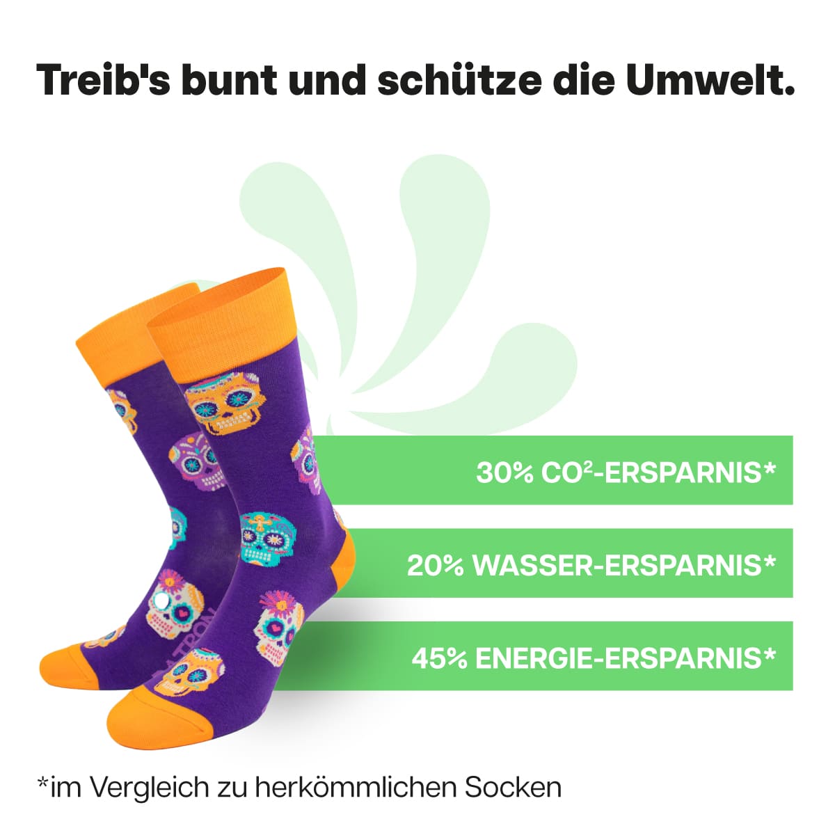 Nachhaltige Crazy Totenkopf Socken - shopstartups.de | Startup Produkte