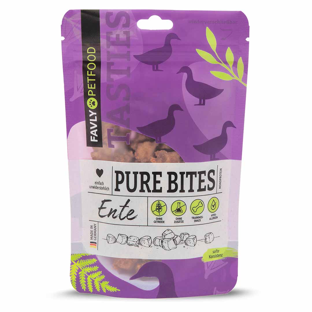PURE Bites Ente - Hypoallergener Hundetrainingssnack - shopstartups.de | Startup Produkte
