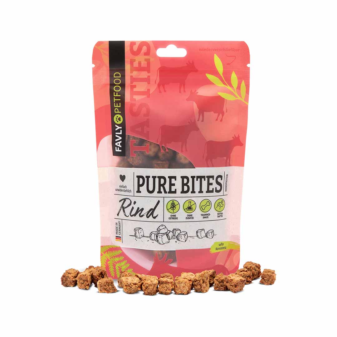 PURE Bites Rind - Trainingssnack für Hunde - shopstartups.de | Startup Produkte