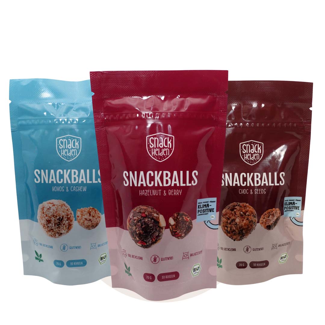 Snackballs - Allrounder Probierset - gesund & süß snacken - shopstartups.de | Startup Produkte