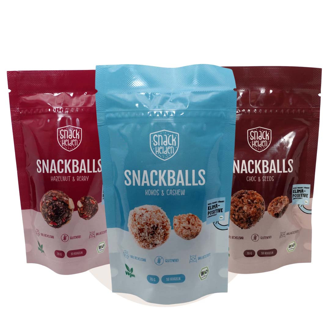 Snackballs - Allrounder Probierset - gesund & süß snacken - shopstartups.de | Startup Produkte