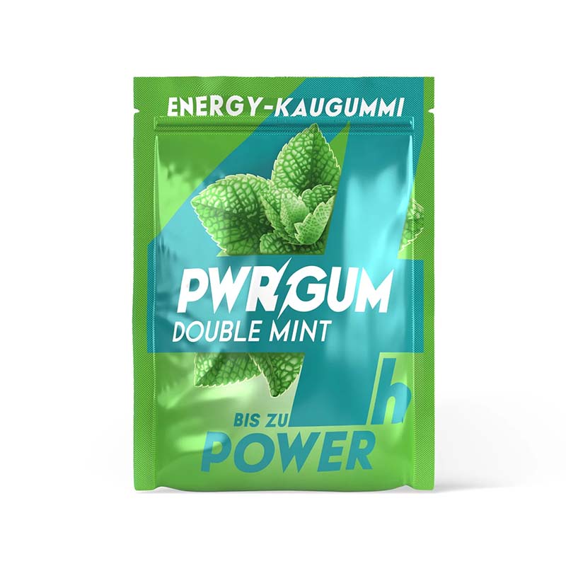 PWRGum Double-Mint - Energy Kaugummis mit frischem Minzgeschmack - shopstartups.de | Startup Produkte